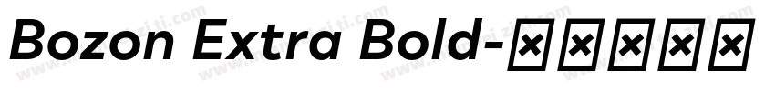 Bozon Extra Bold字体转换